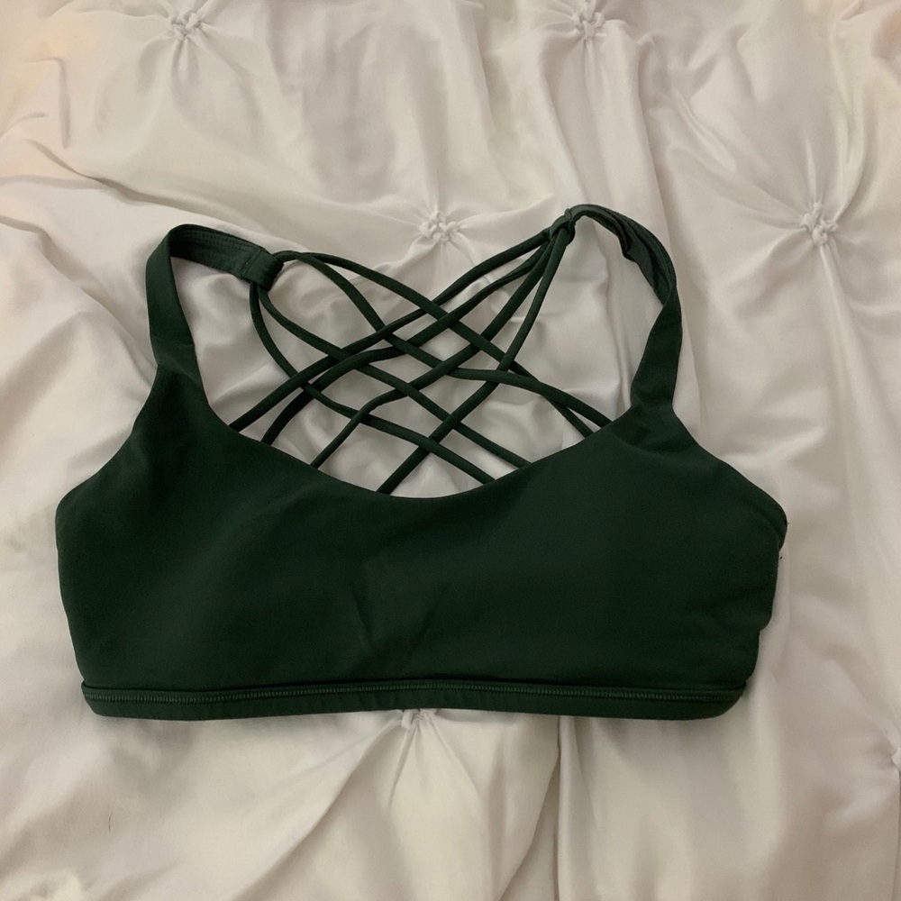 Green free to be wild bra lululemon